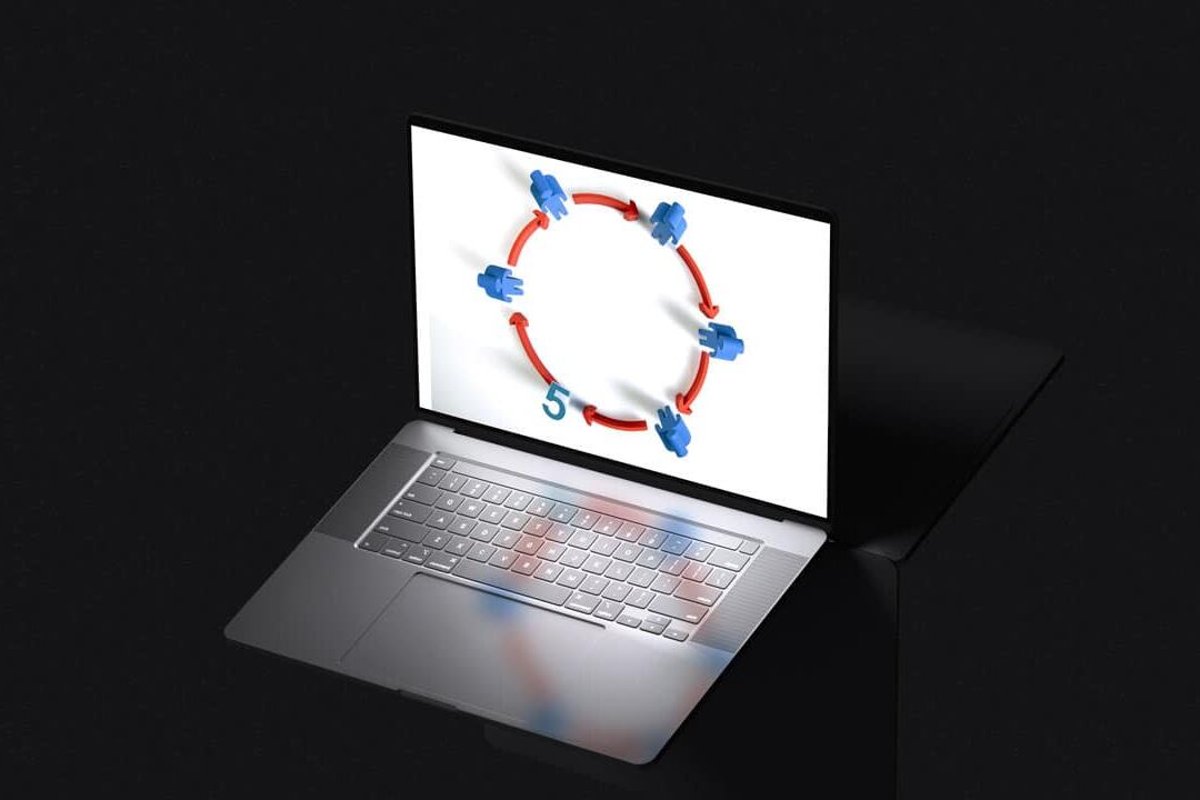 PR team workflow with a project timeline and productivity icons for tasks, communication, and analytics