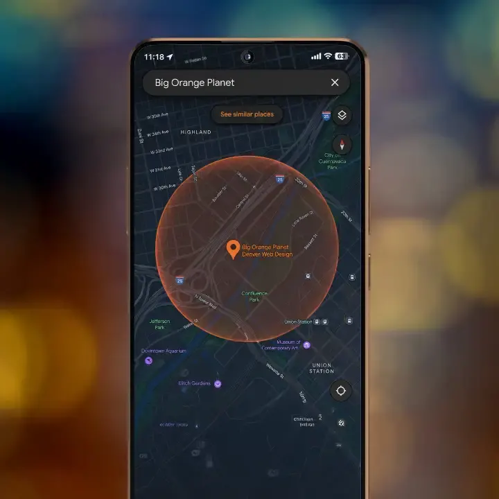 Google Maps local search results showing businesses ranked by proximity