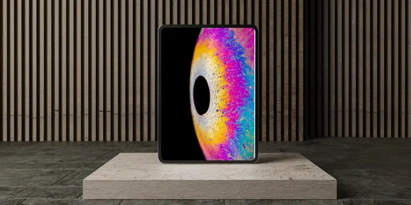 Modern digital display representing a website redesig