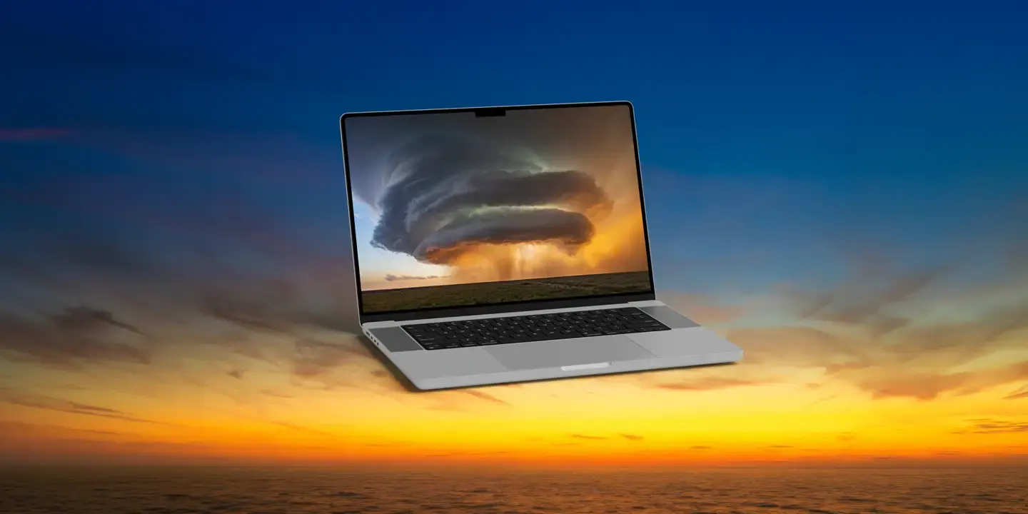 AI tools generating multiple creative possibilities in a surreal landscape